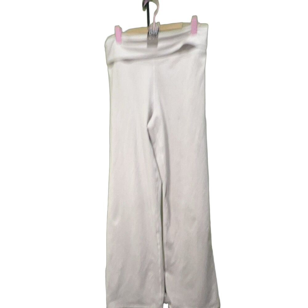 Vuori Halo Essential Women's Wide Leg Pants White Elastic Waist Pull On Casual L